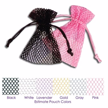 DRAWSTRING FISHNET POUCHES