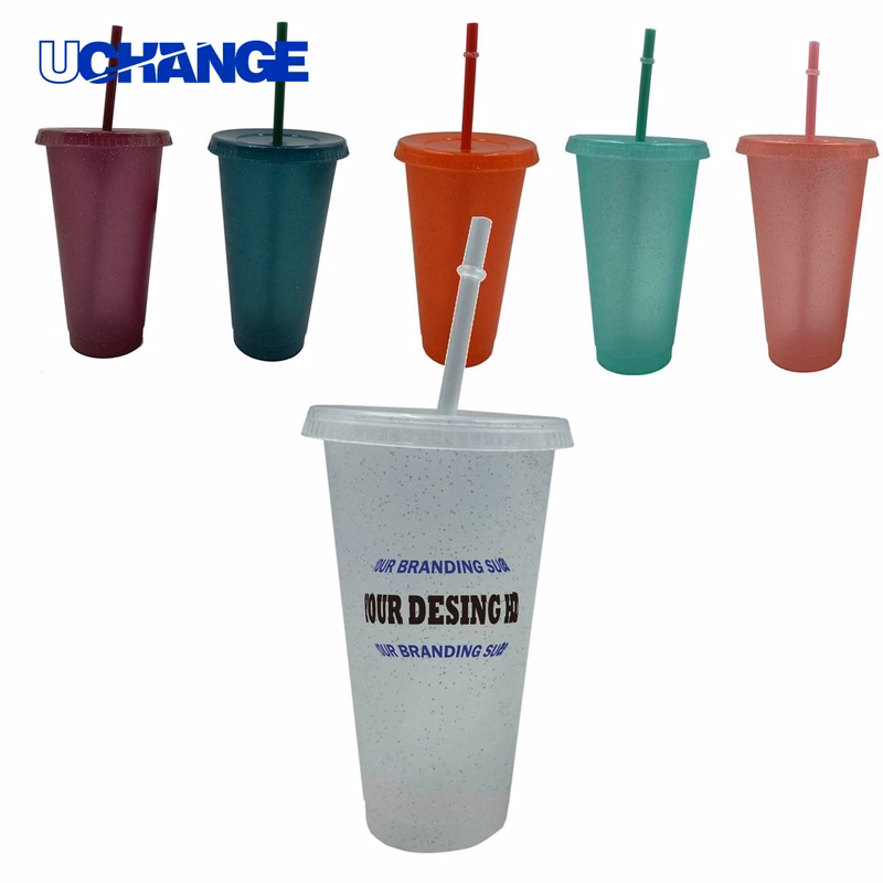 25oz Plastic Cup with Straw