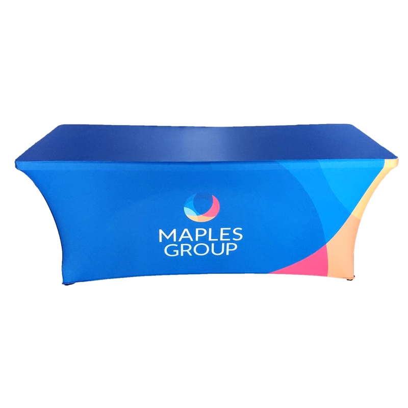 6ft Stretch Classic Table Cover with Full Bleed Imprint