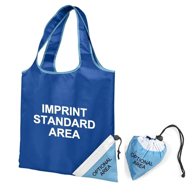 Polyester Fold-Up Cinch Corner Tote Bags 1