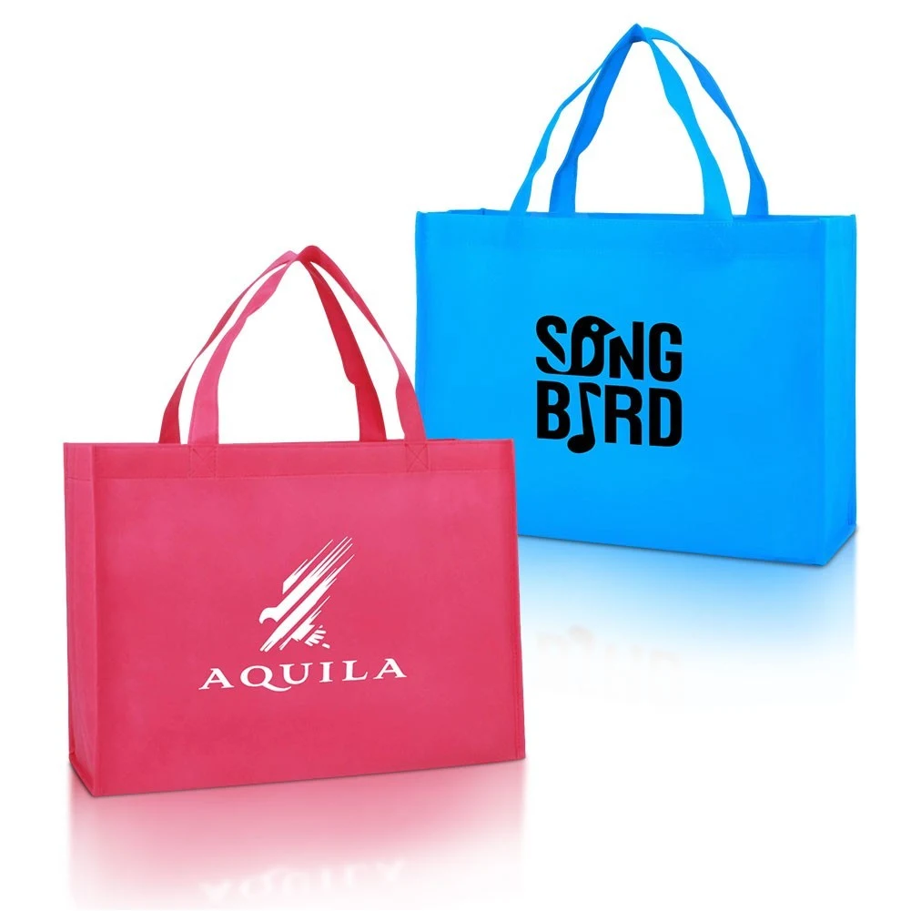 Custom Non Woven Shopping Tote Bag With Logo 16" X 12" X 6" 1