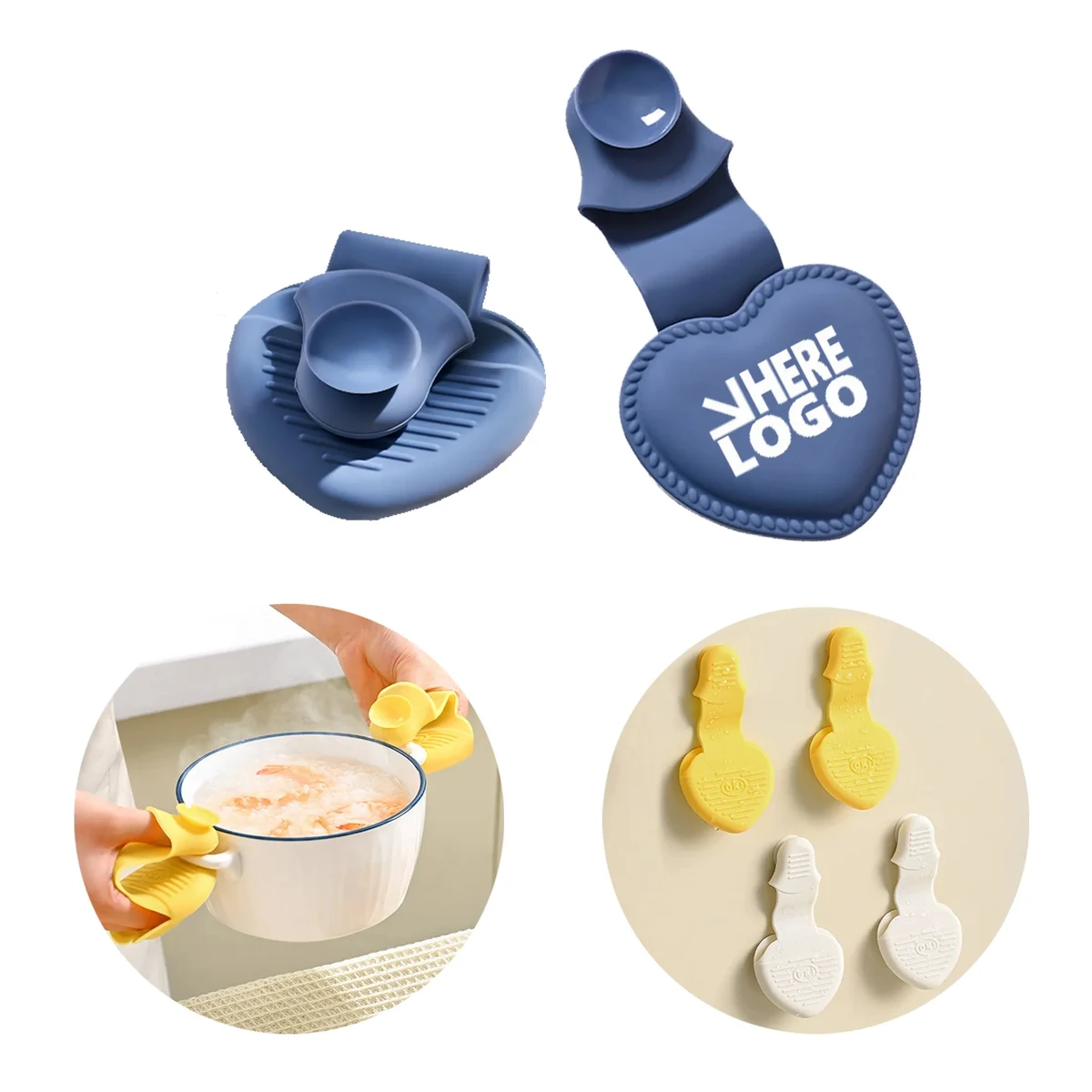Silicone Heart Insulated Glove Clip MOQ 50PCS 1
