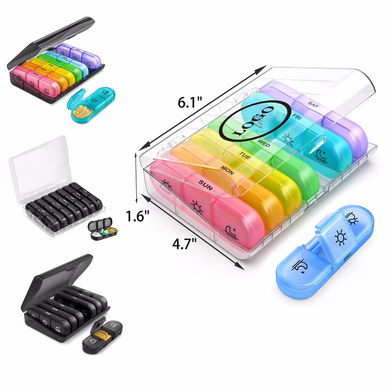 Durable 3 Cell Portable Weekly Medicine Box