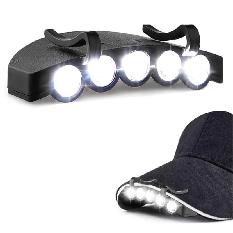 5 LED Clip Headlamp Hat Cap Light 1