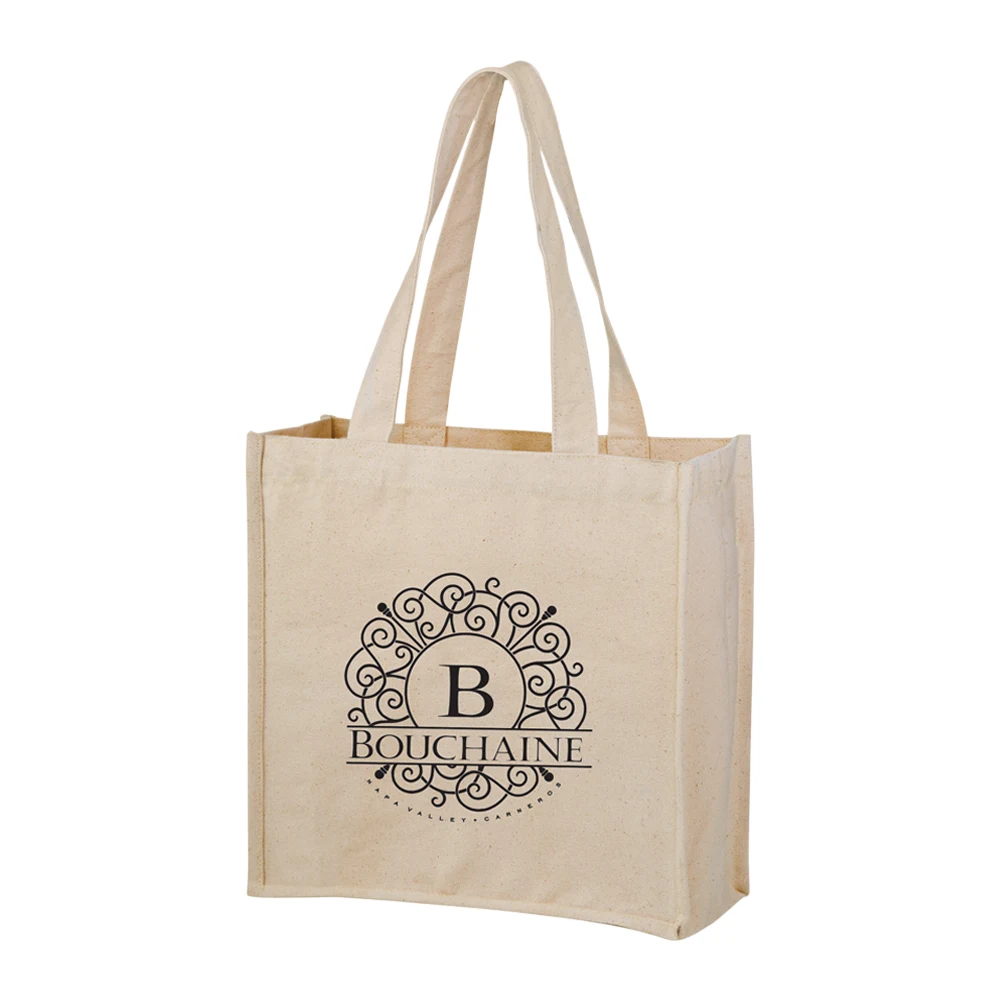 2-Bottle Heavy Cotton Canvas Grocery Tote 1