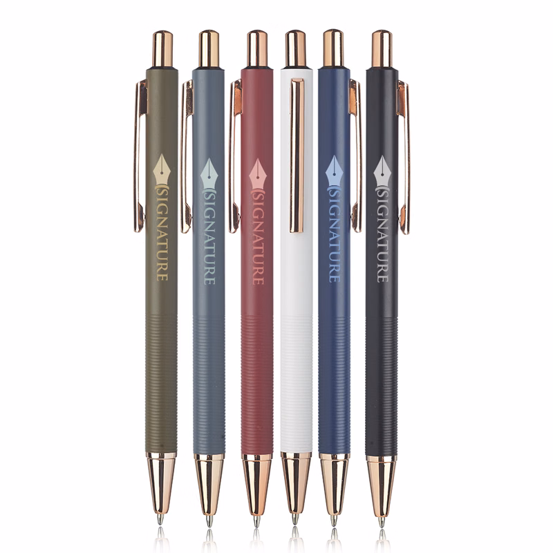 Ridge Click Metal Pen