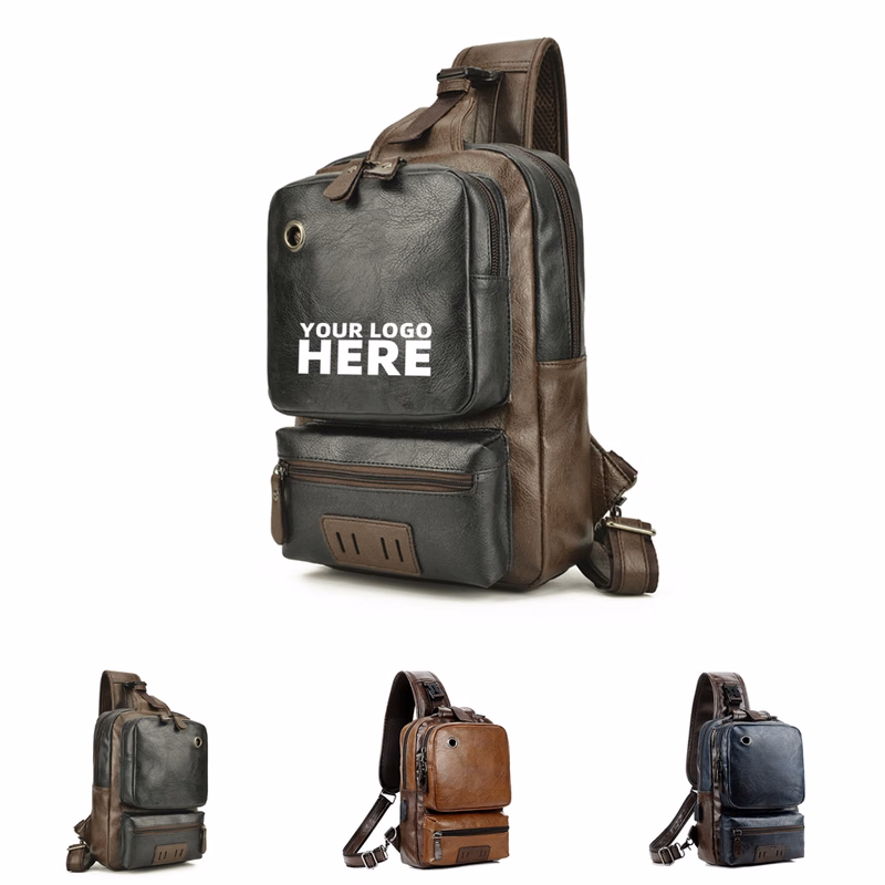 PU Leather Sling Backpack