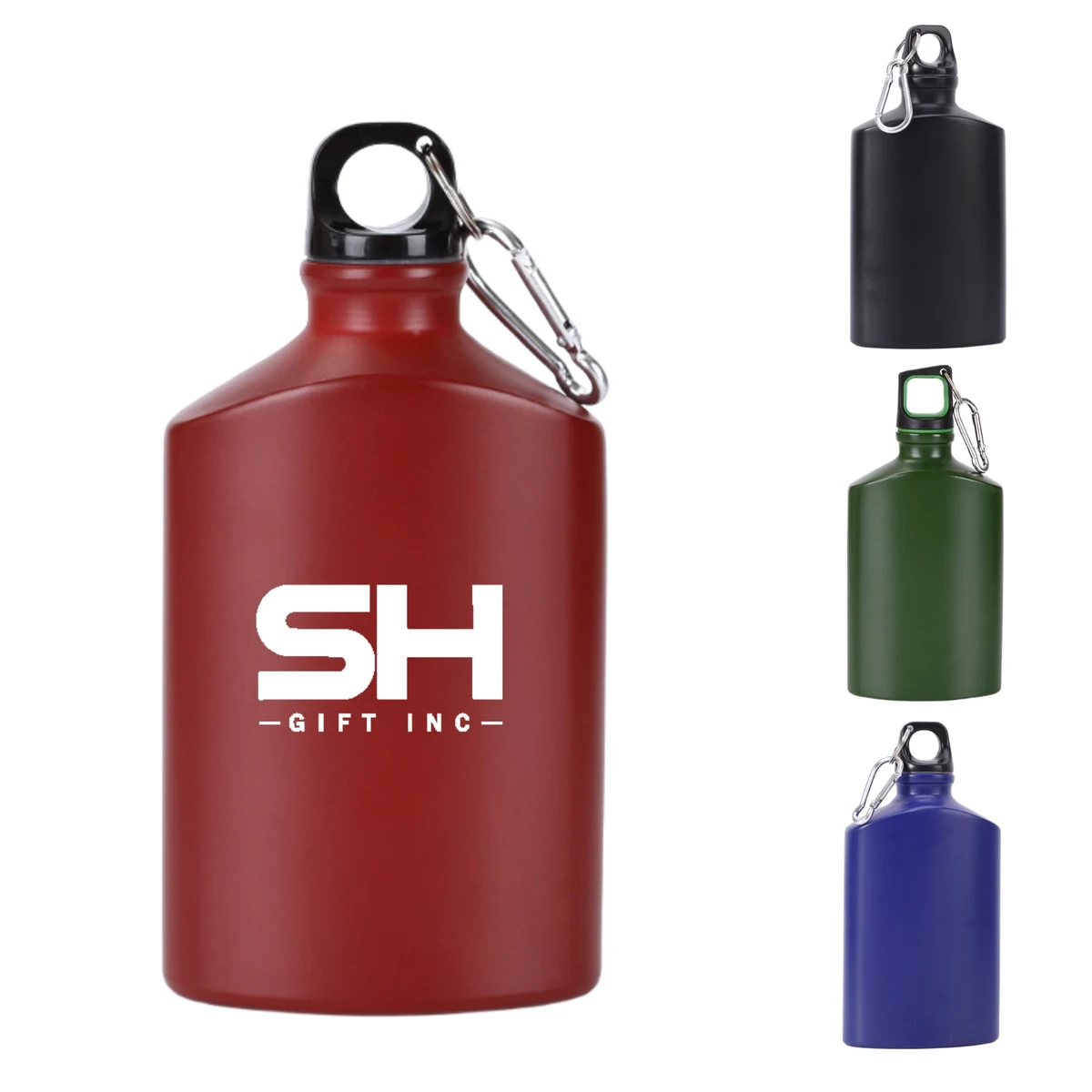 18oz Portable Aluminum Water Canteen with Hook 1