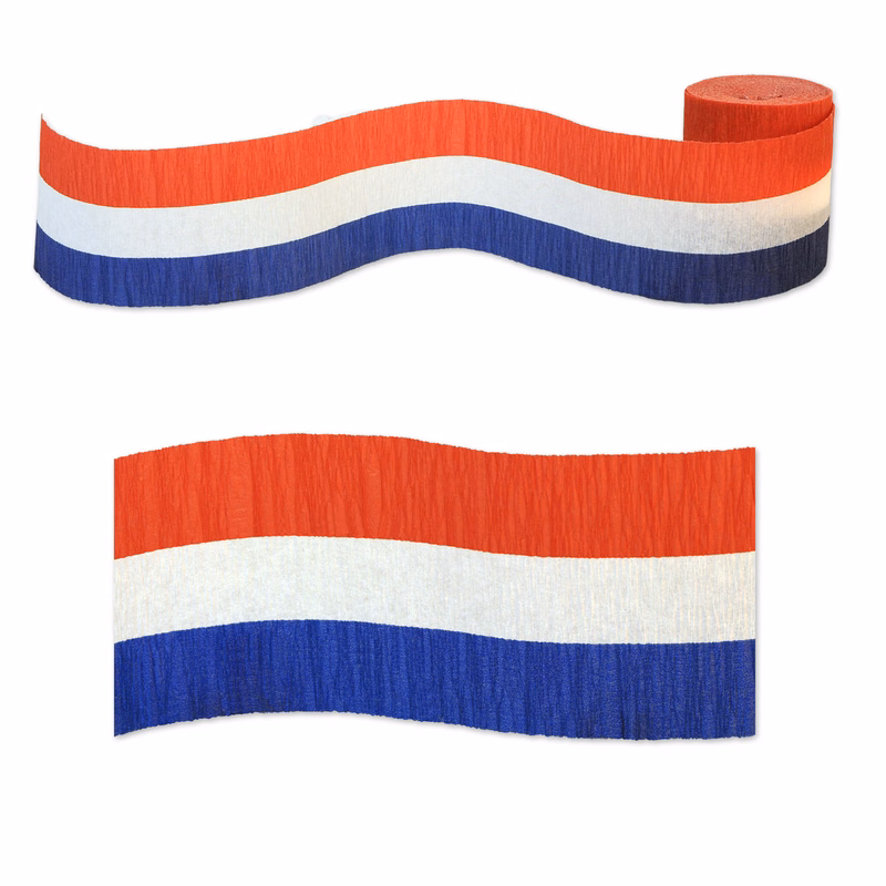 Flame Resistant Patriotic Striped Crepe Streamer