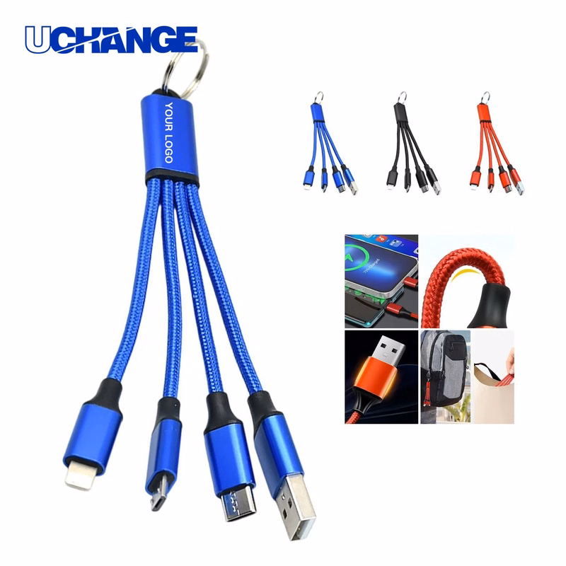 Multi Device Keychain Charging Cable Tool with Connectors