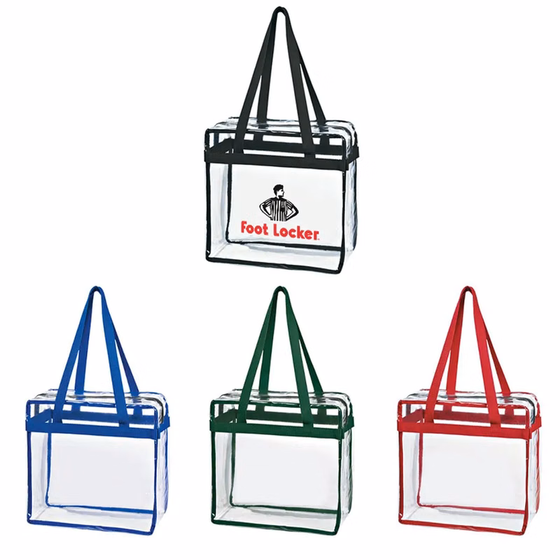 Custom Clear Zipper Tote Bag