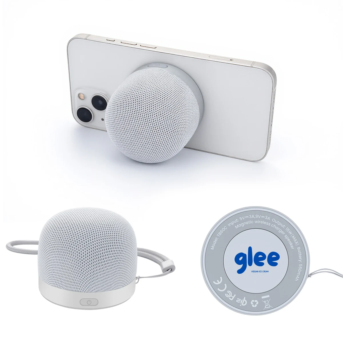 Magnetic Wireless Speaker With Phone Charger 1