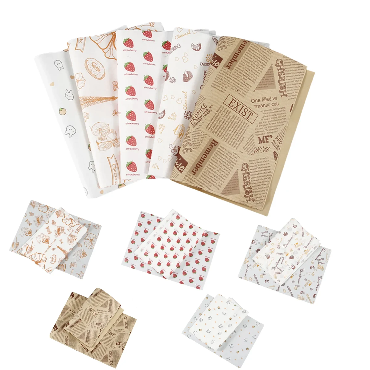 Custom Gift Wrapping Sandwich Burger Tissue Paper 1