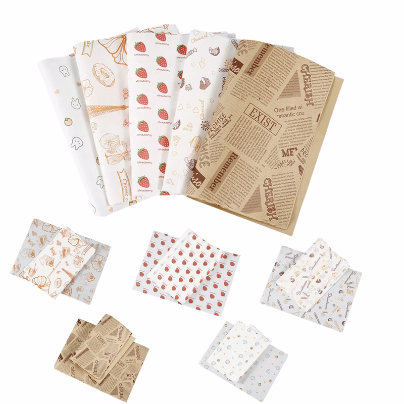 Custom Gift Wrapping Sandwich Burger Tissue Paper