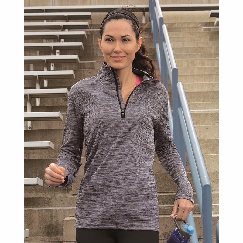 Women's Striated Quarter-Zip Pullover - QZ7EAX
