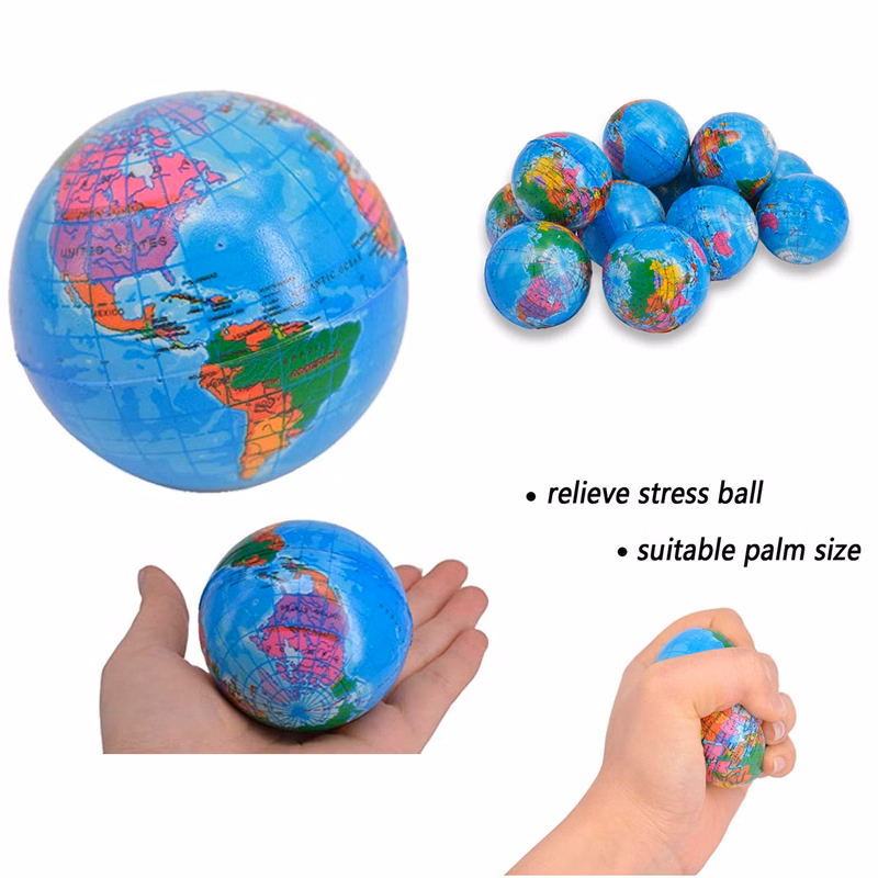 Squeezable Earth Map Stress Ball