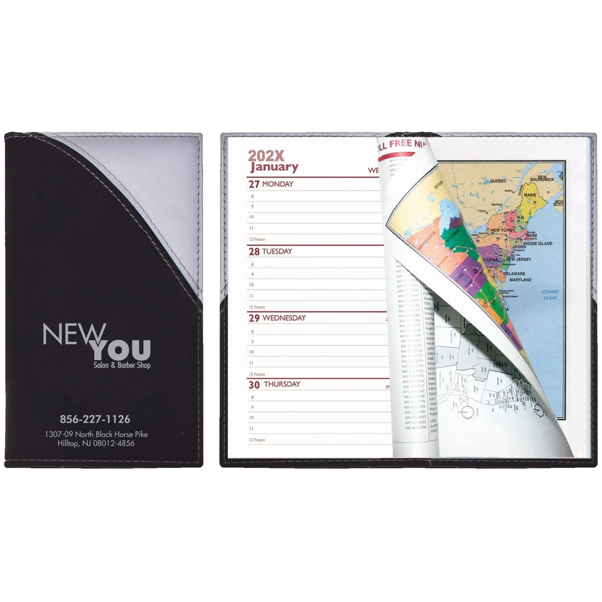 2 Tone Vinyl Designer Series Barcelona Planner - Weekly 1 Color w/Map 1