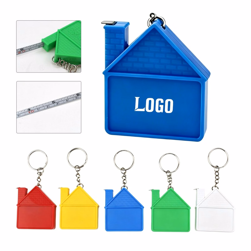 Mini House Shaped Keychain Tape Measure
