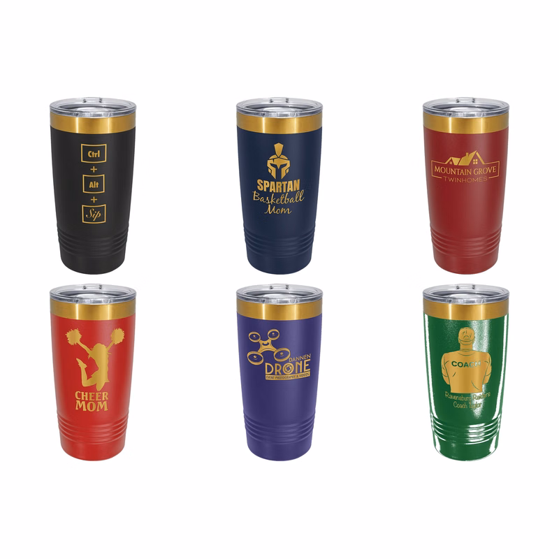 Polar Camel 20 oz. ION-Plated Ringneck Tumbler with Slider Lid