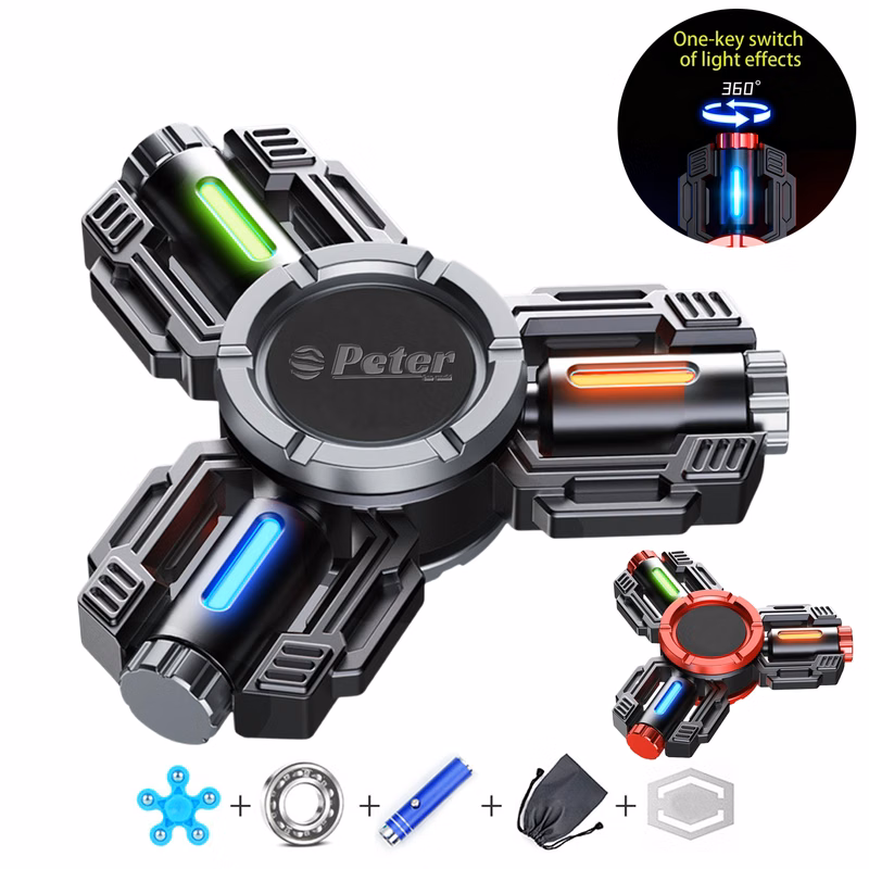 Alloy Fidget Spinner with Luminous Light