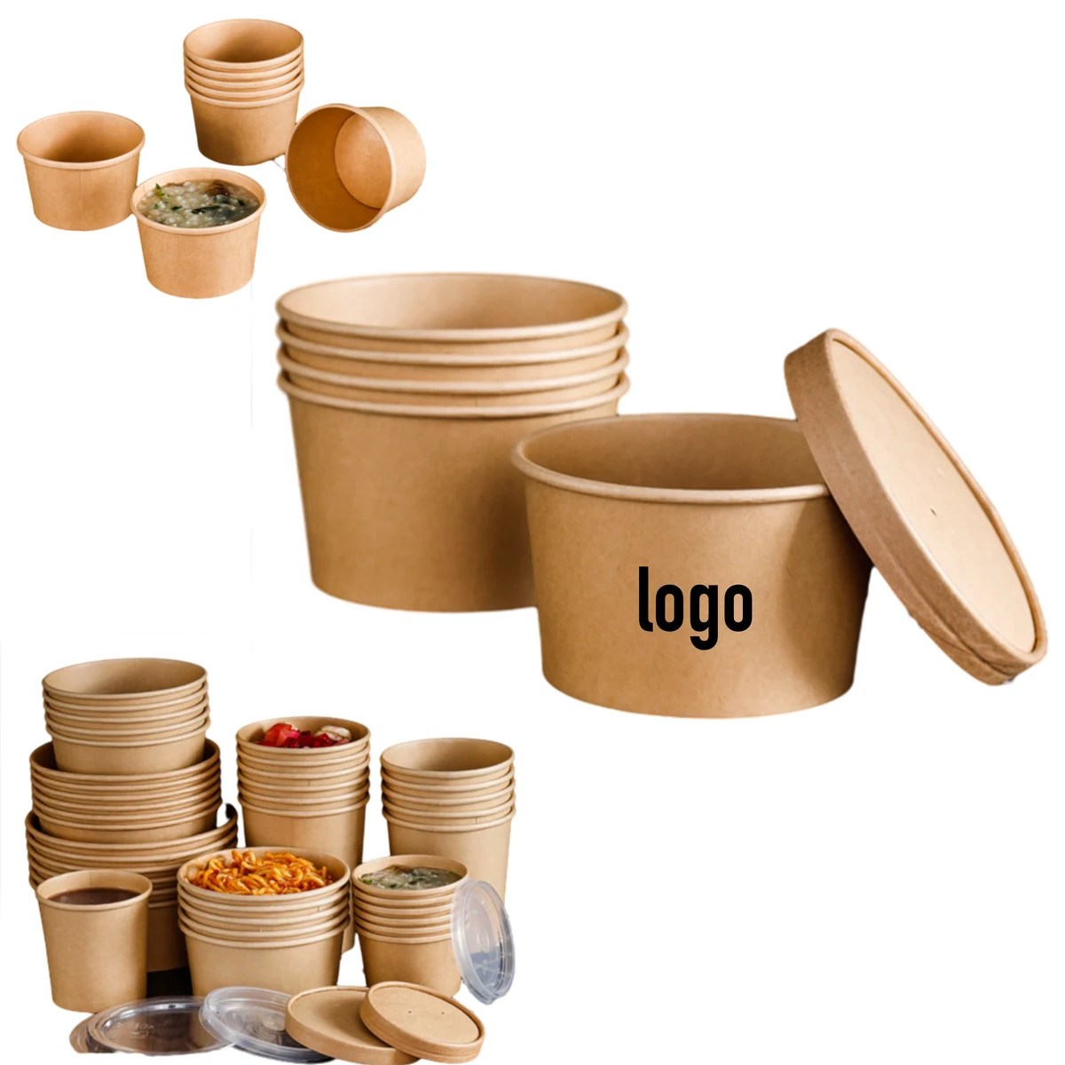 Disposable packaging boxes kraft paper bowls ice cream cups other models are available upon request 1