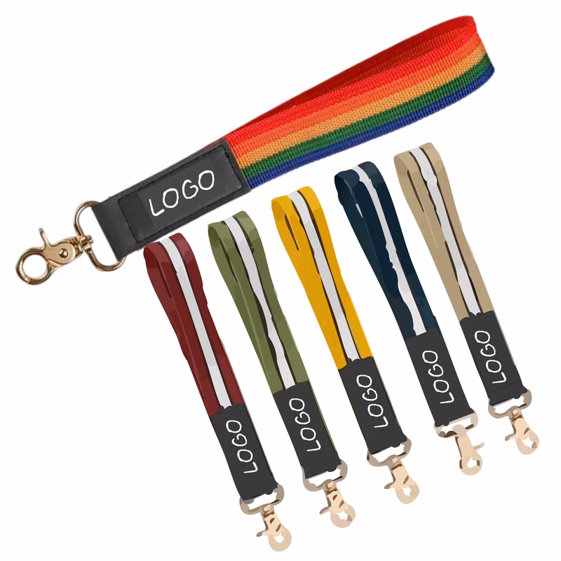 Polyester Wristlet Key Chain Holder