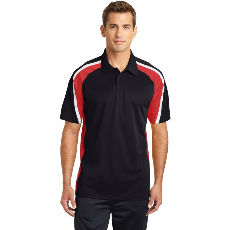 Sport-Tek Tricolor Micropique Sport-Wick Polo.