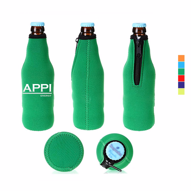 Neoprene Zip Up Bottle Kooler