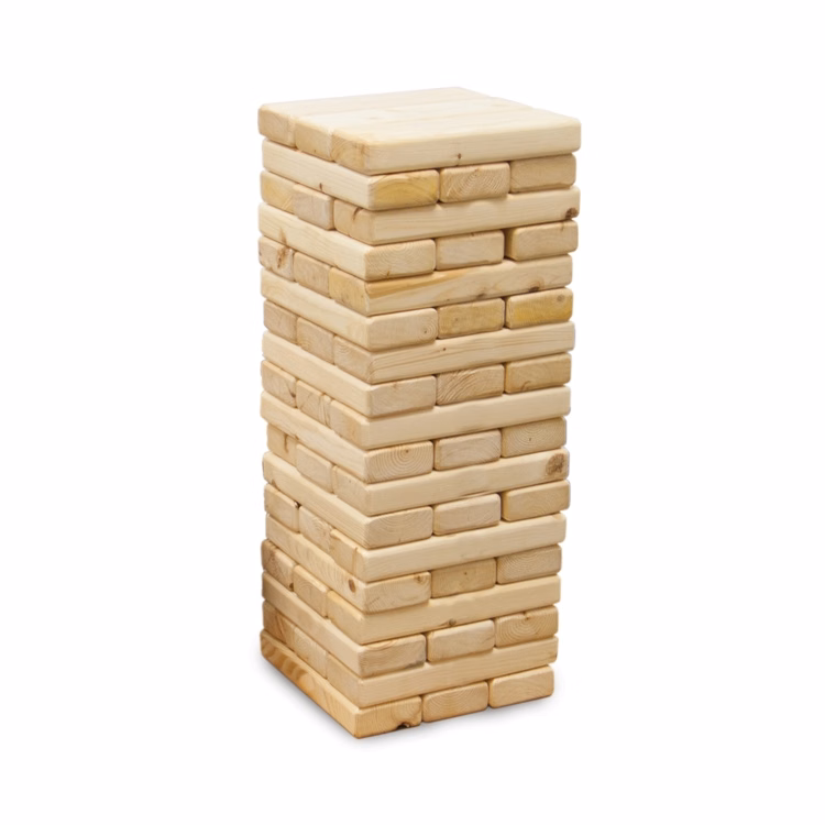 Oversize Toppling Tower Game - Blank