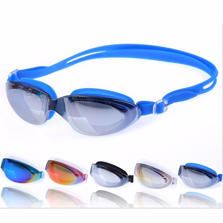best quality silicone material swimming goggles with UV PC anti-fog lens