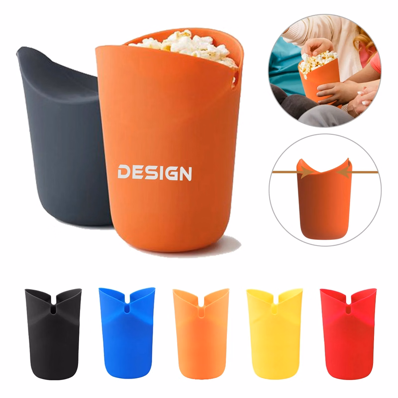 Foldable Silicone Popcorn Bucket