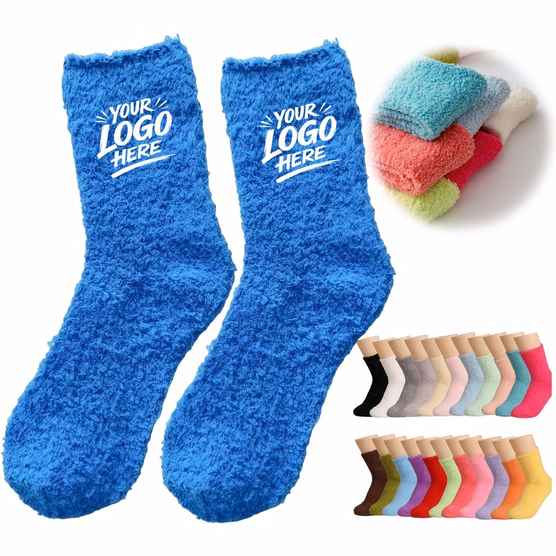 Soft Fuzzy Crew Socks For Winter Home Lounge Travel And Ever