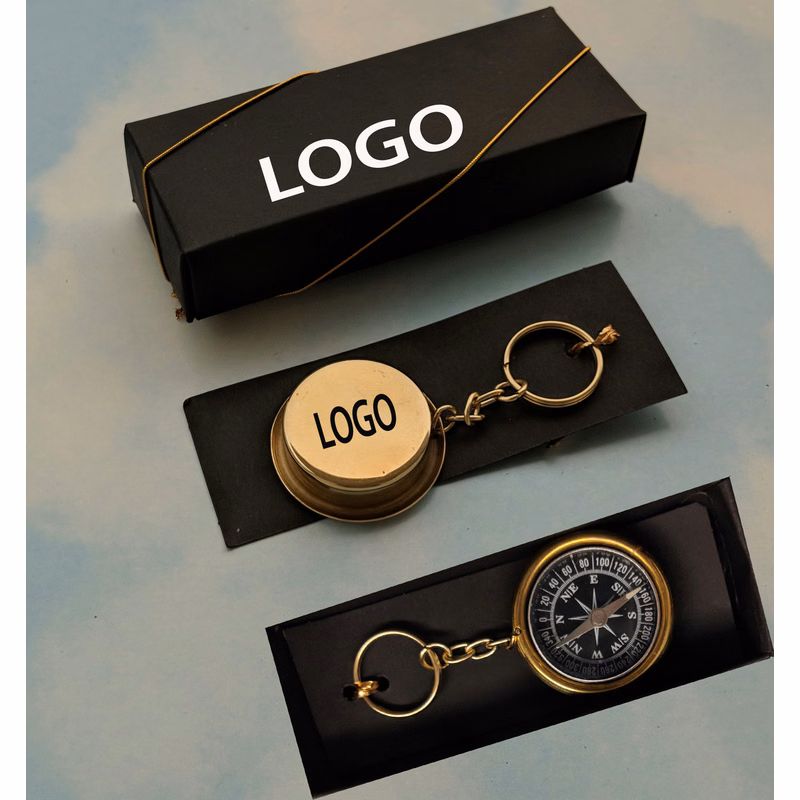 Brass CompassKeychain Made in Taiwan