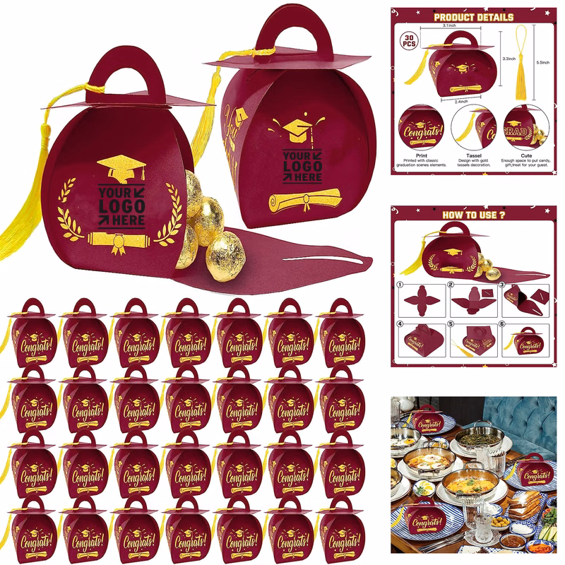 2023 2024 2025 2026 2027 Graduation Cap Gift Candy Boxes Treat Box