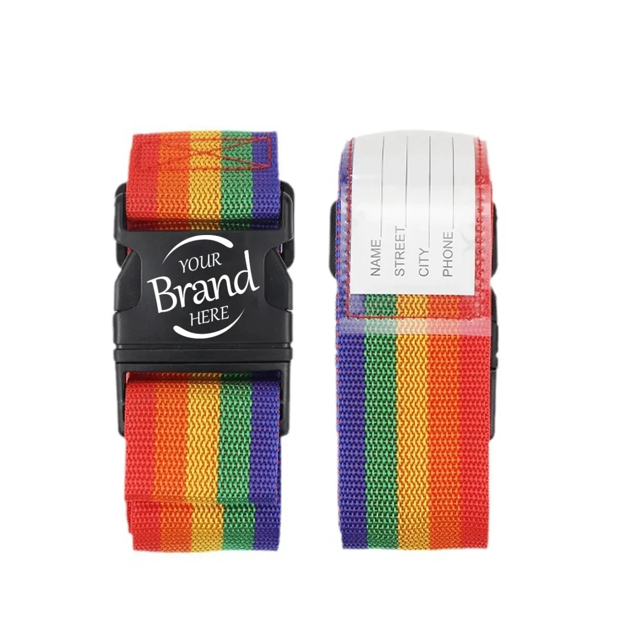 Rainbow Polyester Luggage Strap 1