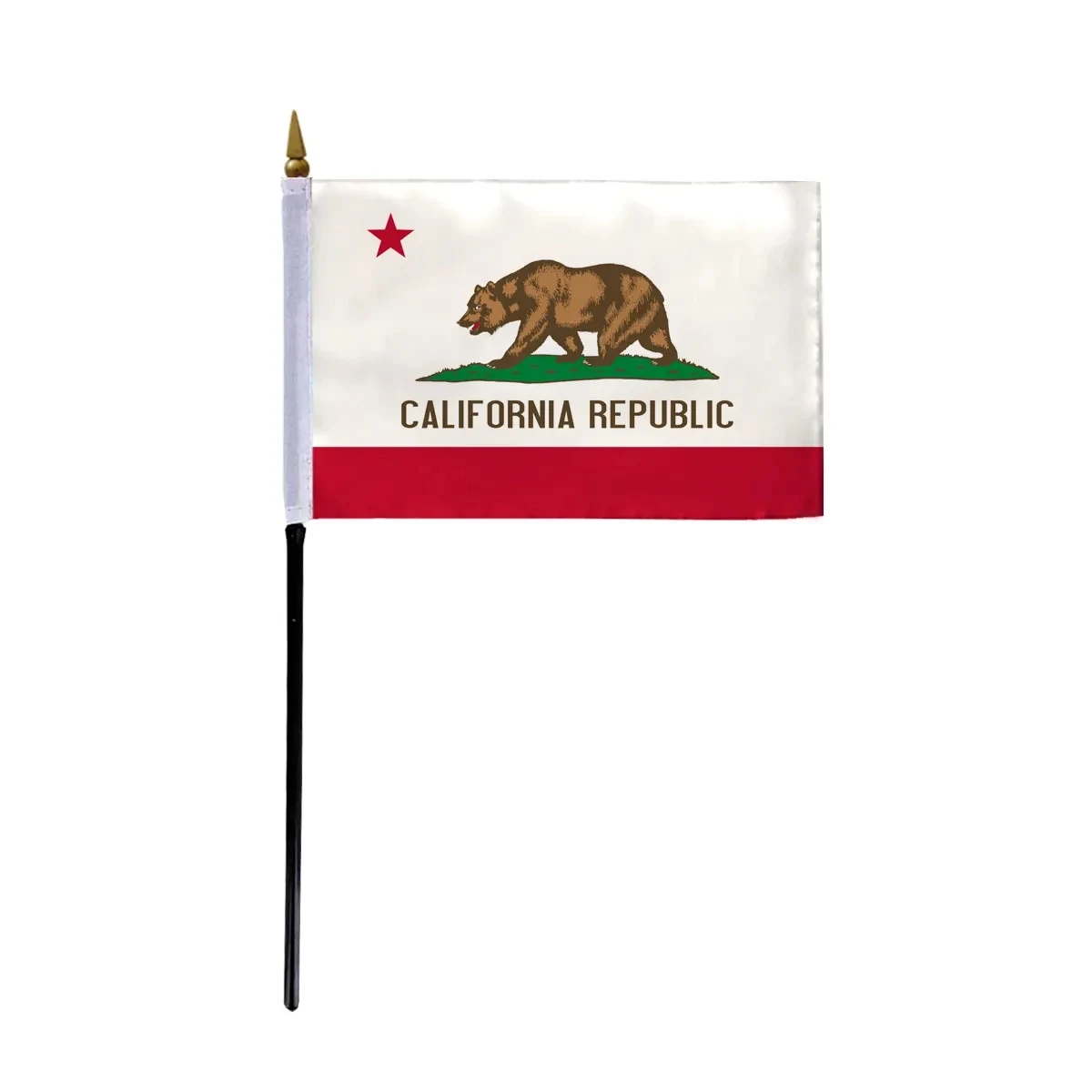 4"x6" & 12"x18'' California ePoly Printed Stick Flags 1