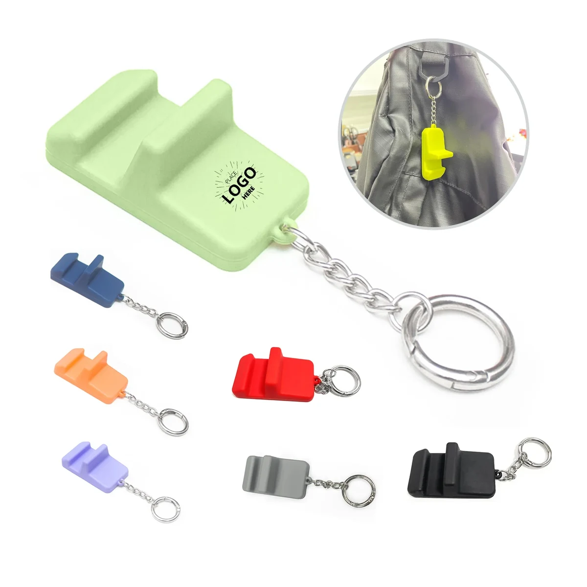 Lightweight Silicone Phone Stand With Keyring 1