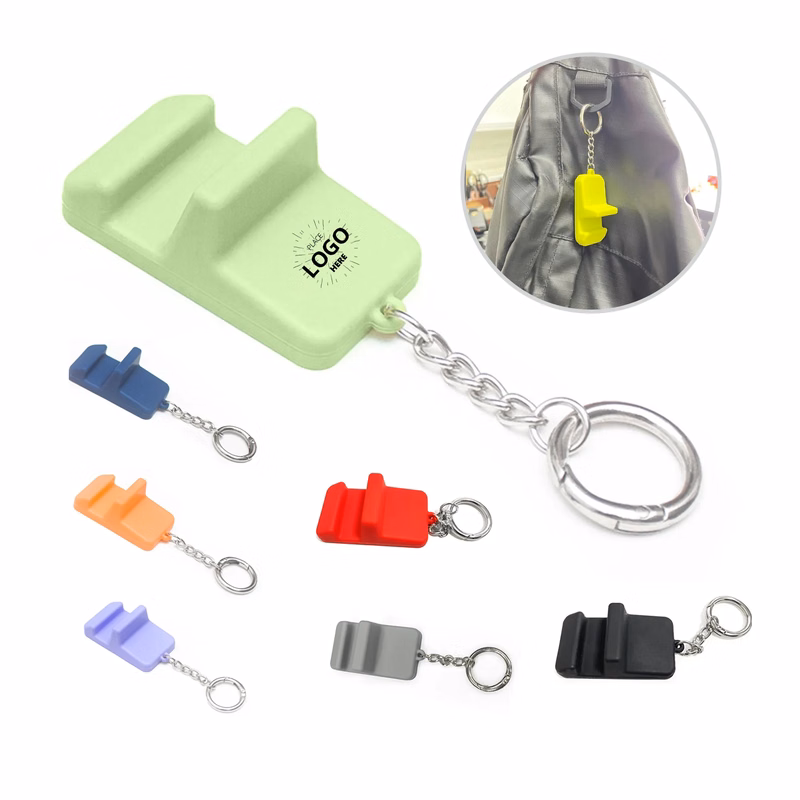 Lightweight Silicone Phone Stand With Keyring