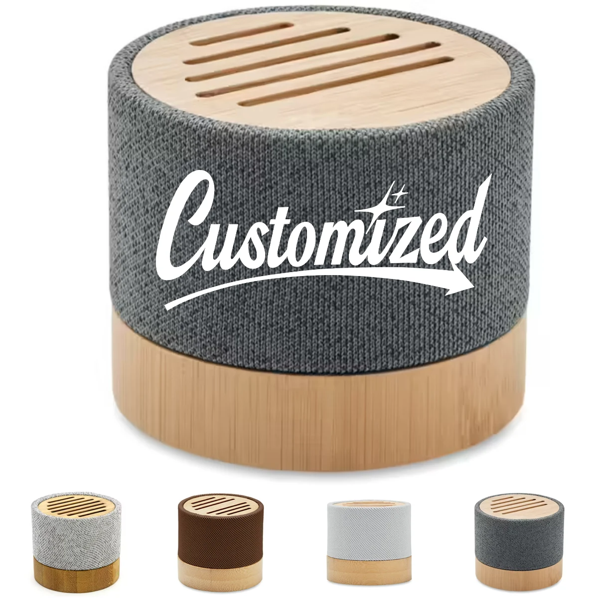 Bamboo Bluetooth Speaker with RPET Fabric Cover 1