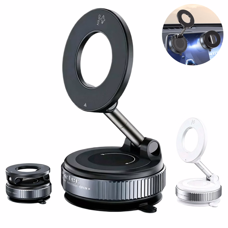 Vacuum Magnetic Zinc Alloy Car Phone Holder