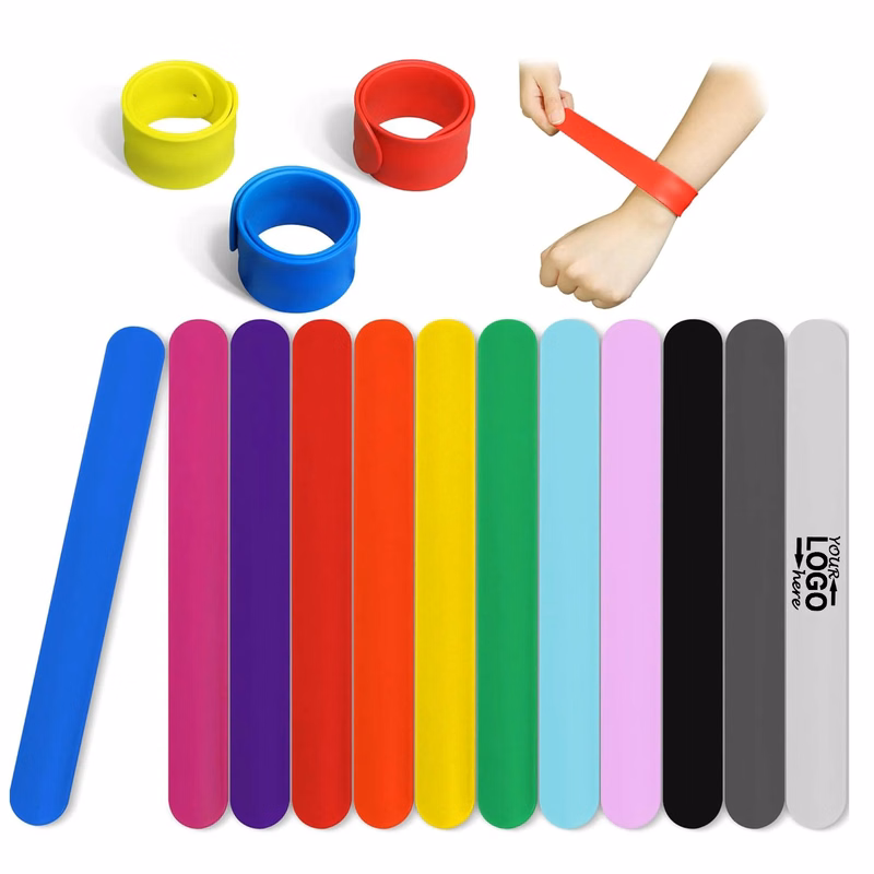 Silicone Rainbow Slap Bracelet