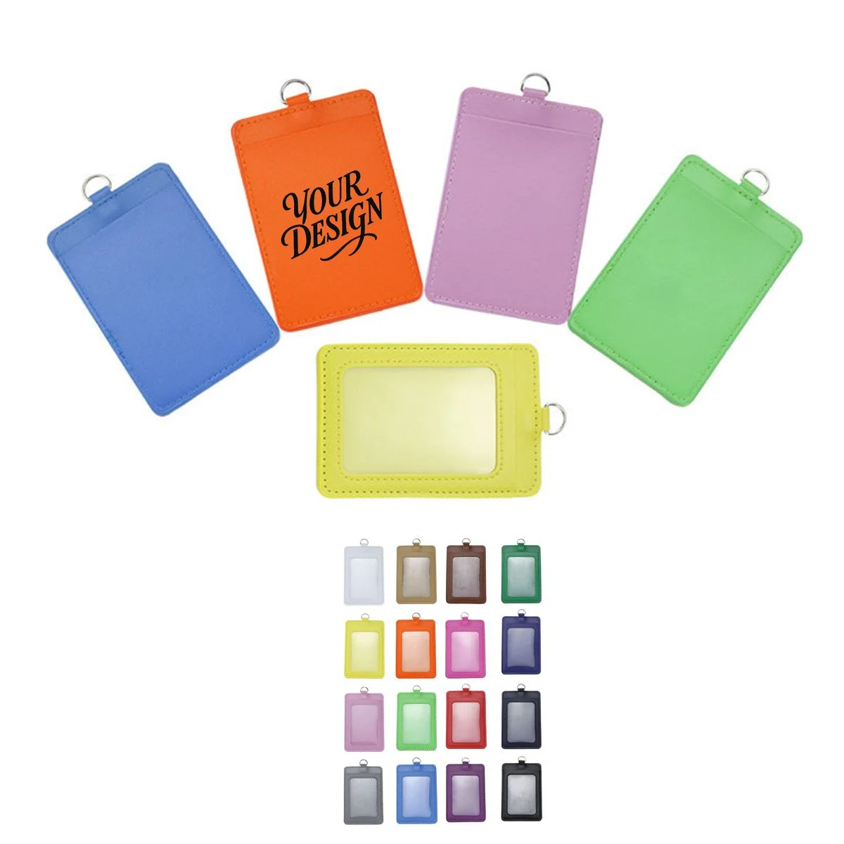 Branded Durable PU Leatherette Badge Holder 1