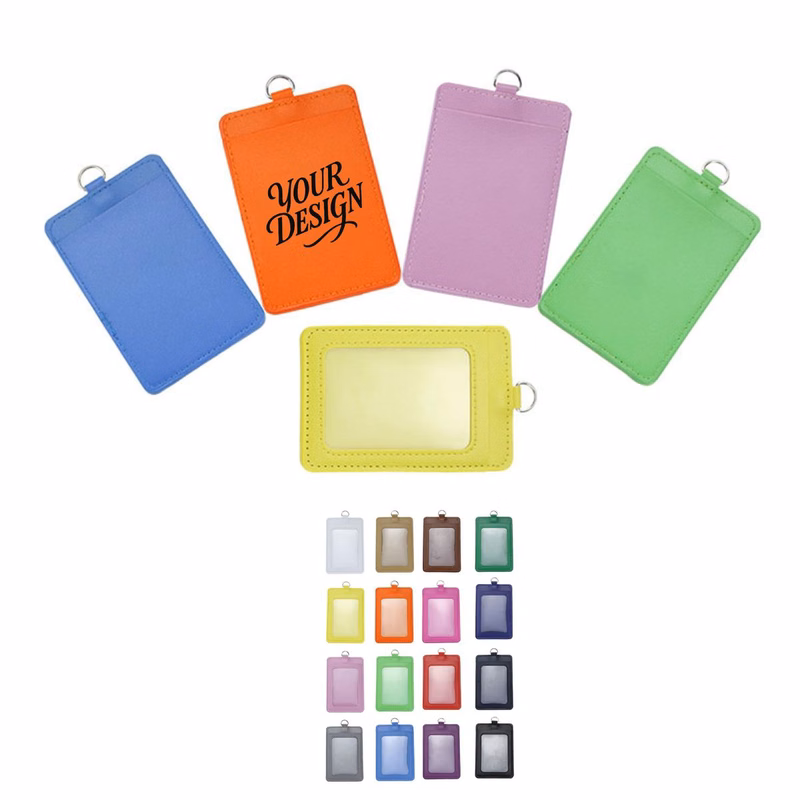 Branded Durable PU Leatherette Badge Holder