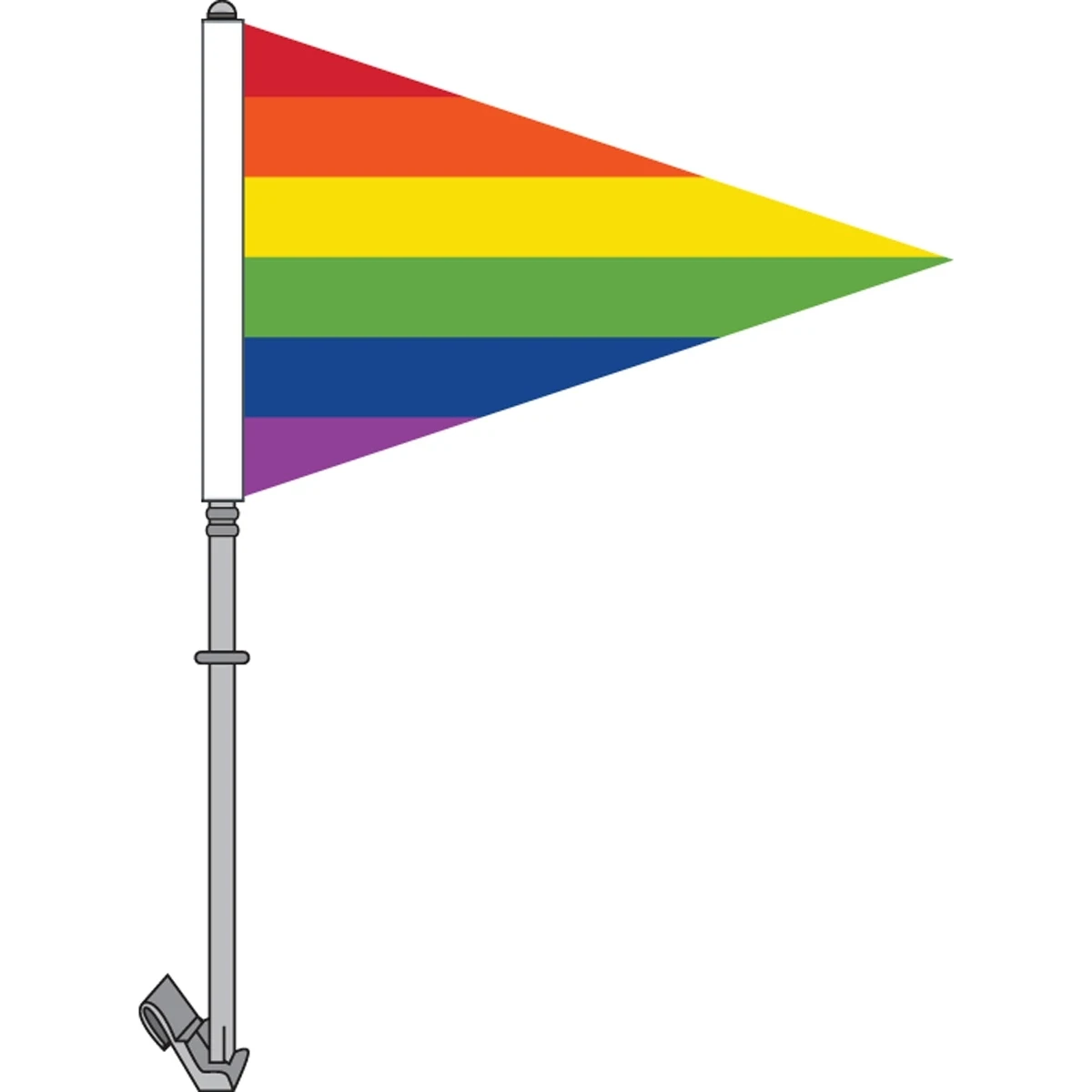 Rainbow Pennant Premium Car Flag 1