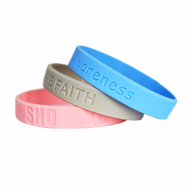 1/2" Debossed Silicone Bracelet