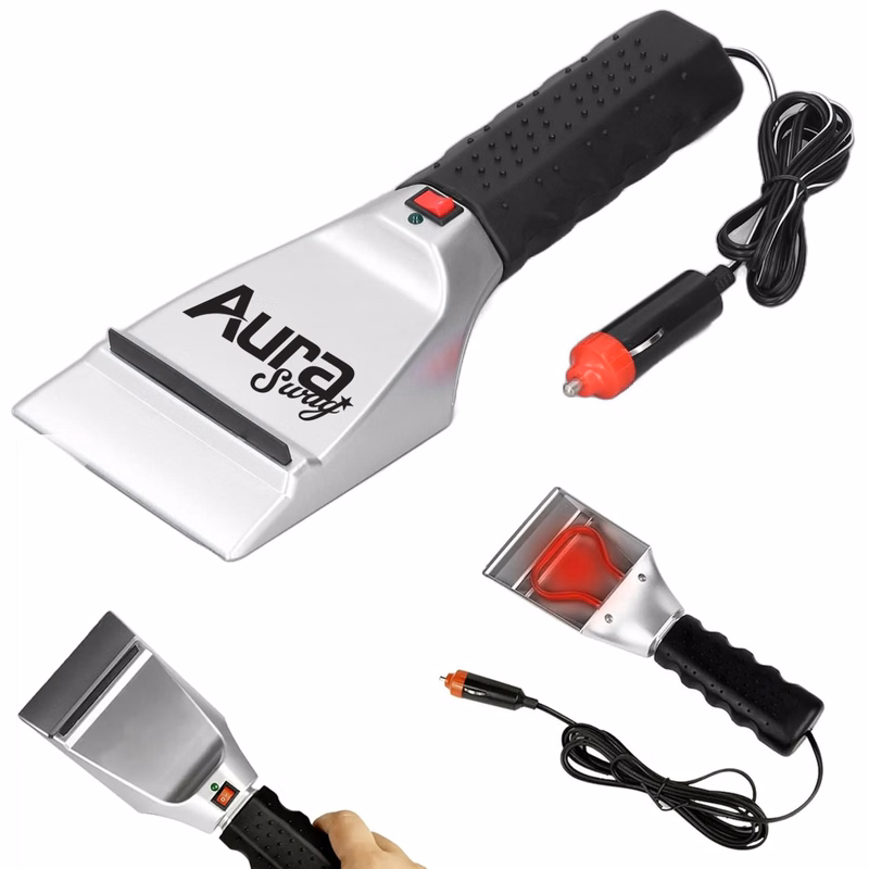 Heatable Car Windshield Ice Scrape