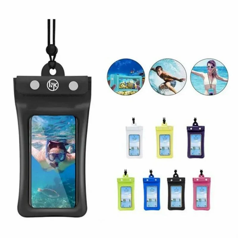 PVC Floating Waterproof Phone Pouch With Layard 1