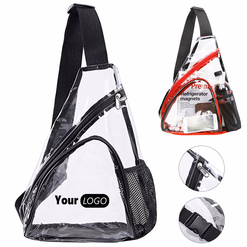 Pvc Single Shoulder Crossbody Transparent Chest Bag