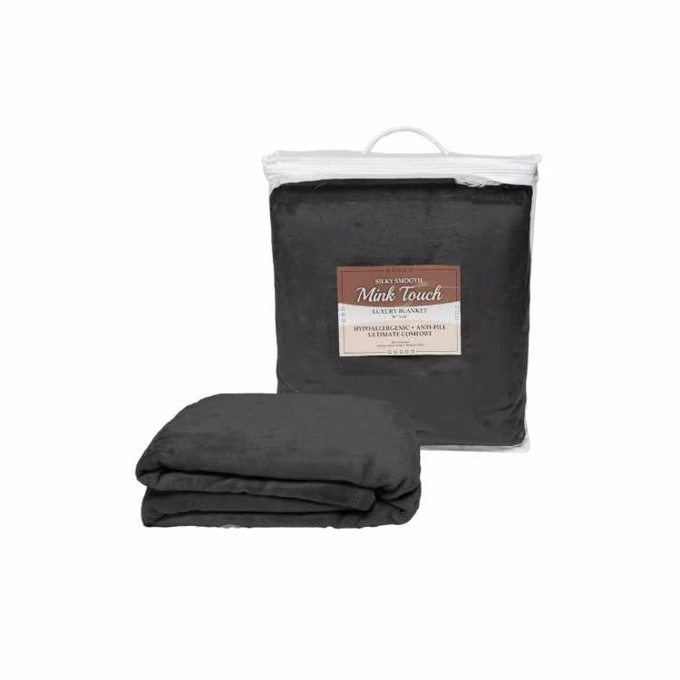 50"x60" Mink Touch Luxury Blanket - Black