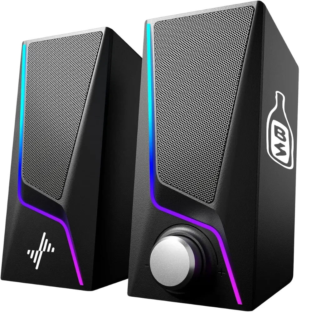 USB Powered PC Speakers with 6 Lighting Modes 1